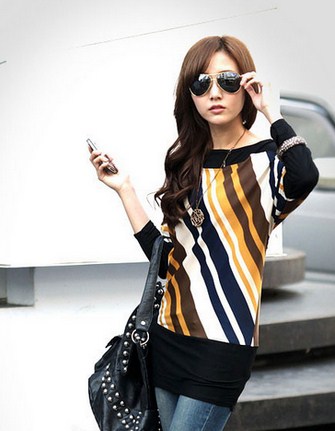 Three Clothing Cool Fashion Korean Style, Fashion Suitable Stripe ...