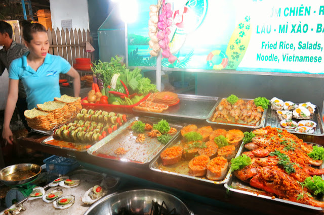 Night Market på Pho Quoc nattmarknad Duong Dong