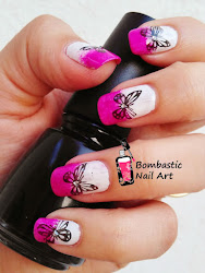 butterfly nail nails stamping decals gradient tutorial ombre purple enjoyed checkout hope diy