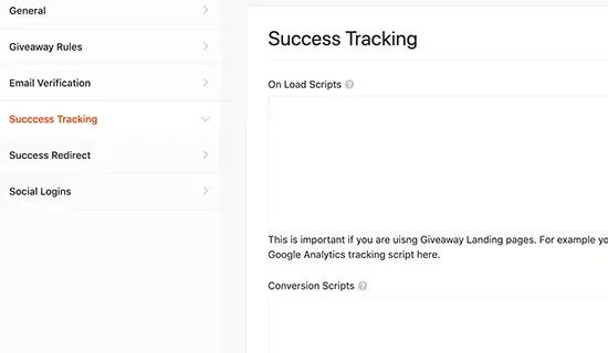 Success traking Success traking