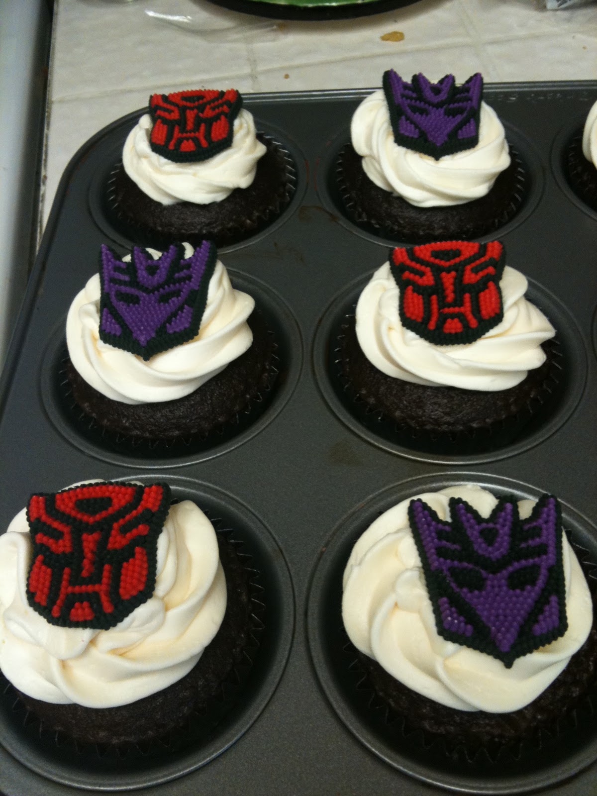 My Creative Endeavours Transformers Cupcakes