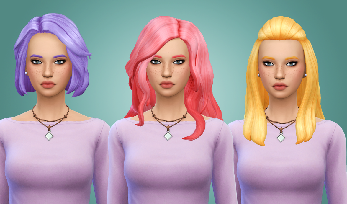My Sims 4 Blog: All 44 Base Game Female Hairs in 39 Recolors by ...