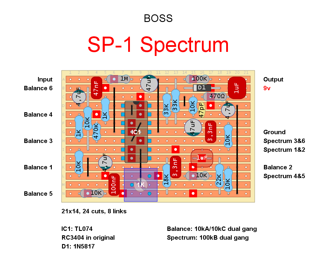 klipning Gravere komponist Dirtbox Layouts: Boss SP-1 Spectrum