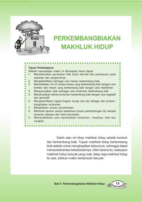 Perkembangbiakan Makhluk Hidup Untuk Sd Kelas 6 Bab 2