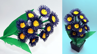 Colors Paper Easy Paper Flower Stick Making Diy Paper Pot