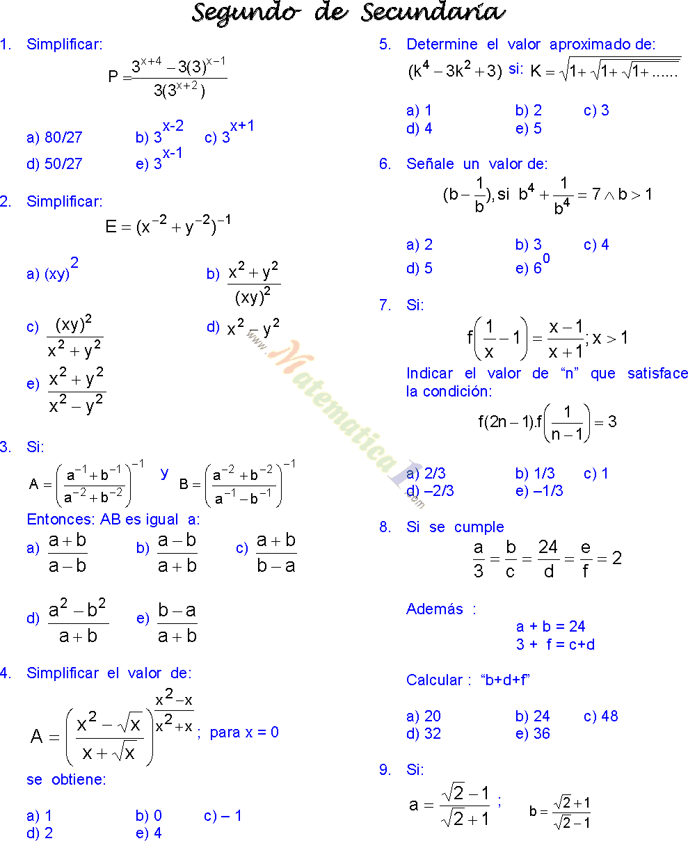 Examen Resuelto De Aptitud Matemática Y Verbal De Primero De Secundaria