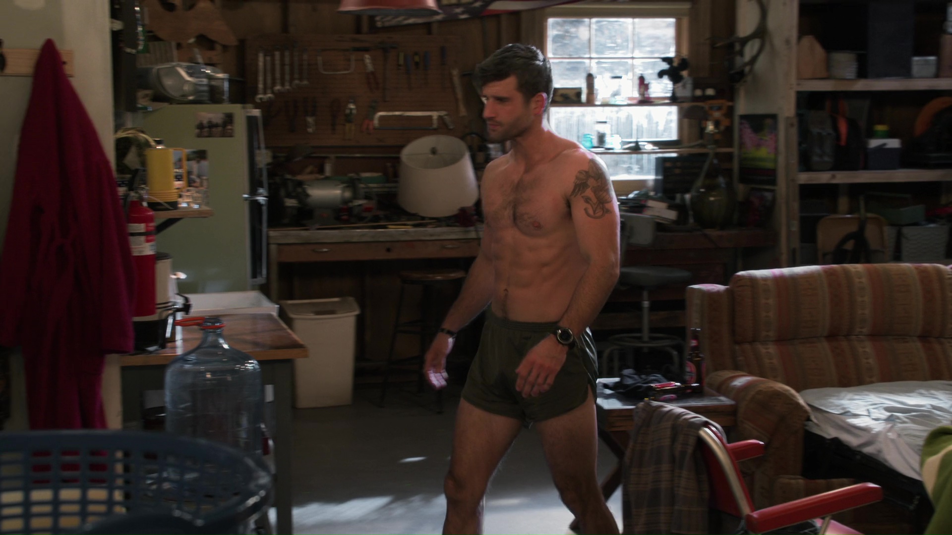 Parker young shirtless