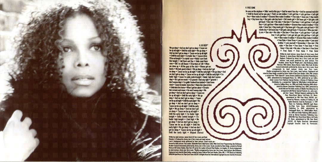 Encarte: Janet Jackson - The Velvet Rope.