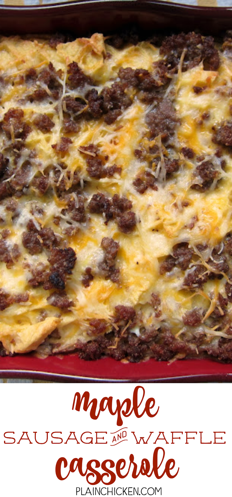 Maple Sausage and Waffle Casserole Plain Chicken®