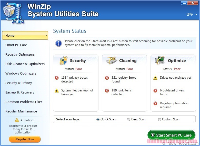 Download WinZip System Utilities Suite 3.7.2.4 Full Crack
