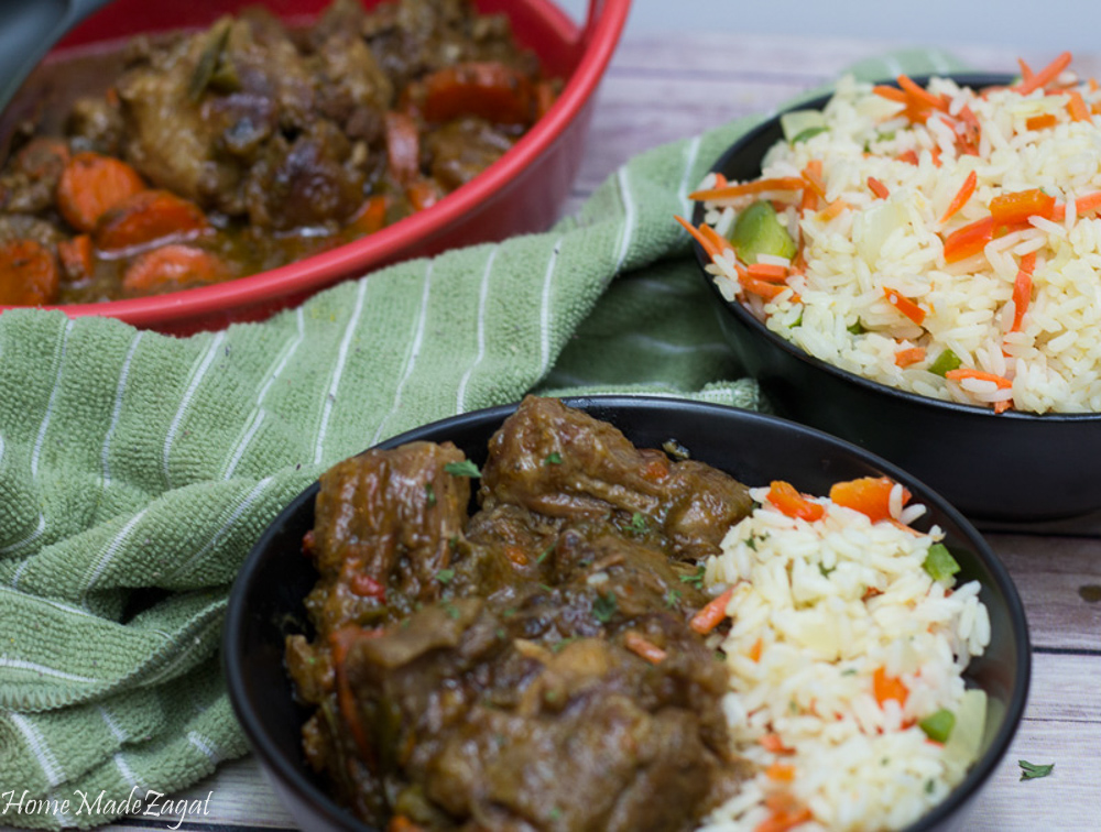 Stewed Oxtails with Calypso Rice | Home Made Zagat