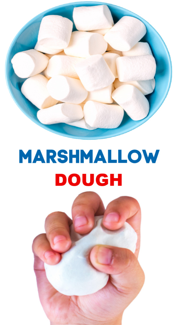 Make play dough for kids using marshmallows!  #marshmallowplaydough #tastesafeplaydough #playdoughrecipe #playdoughactivities #growingajeweledrose