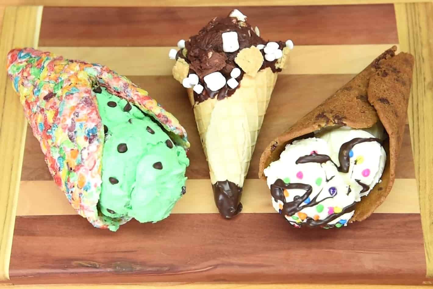 homemade ice cream cone