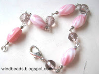 Pink beads earrings