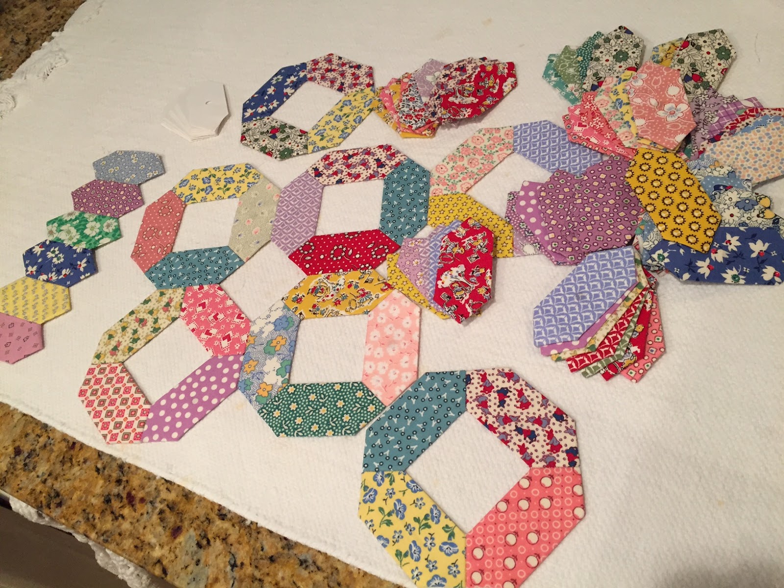 Elongated Hexagons for English Paper Piecing