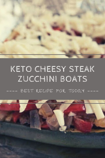 Keto Cheesy Steak Zucchini Boats