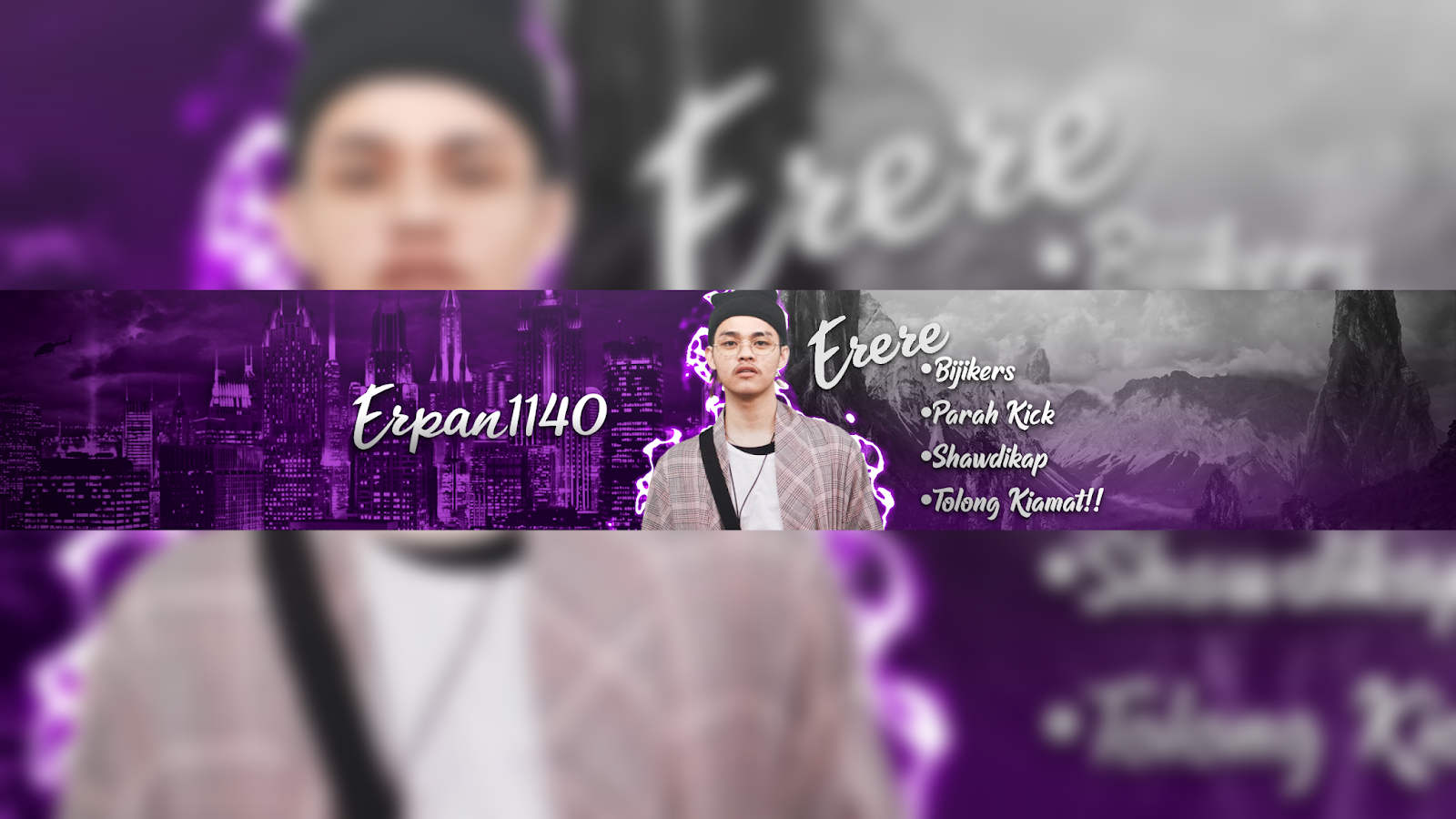 Cara Membuat Banner Header Channel Youtube Vlog Gaming Erpan1140