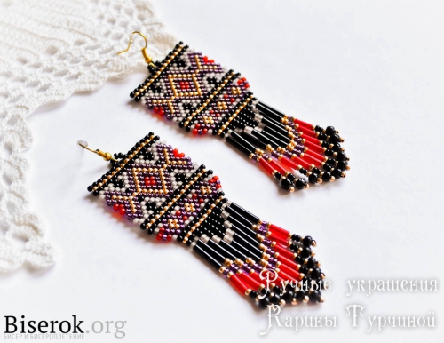 A Beaded Fringe Earrings Tutorial With Square Look The Beading A Beaded Fringe Earrings Tutorial With Square Look