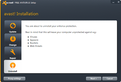 how to uninstall avast antivirus in windows 7