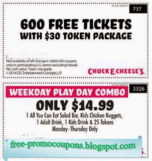 Free Printable Chuck E Cheese Coupons Free Printable Chuck E Cheese Coupons