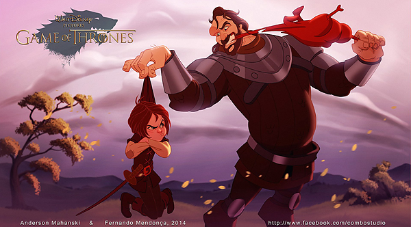 GoT/Disney Mash-Up of Arya Stark and Sandor Clegane (The Hound)