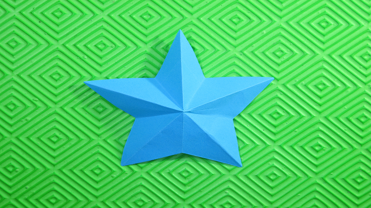 Hướng dẫn cách gấp cắt hình ngôi sao 5 cánh lớp 3 origami star ...