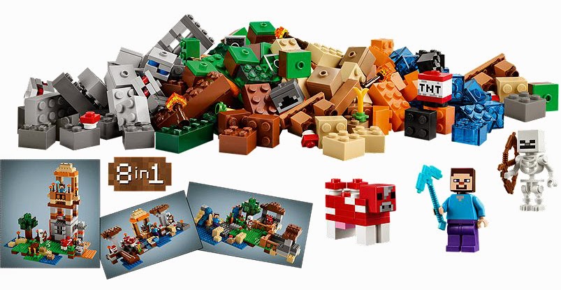 249 pcs Age 8+ New LEGO Minecraft The Cave Building Toy Inspiration Included