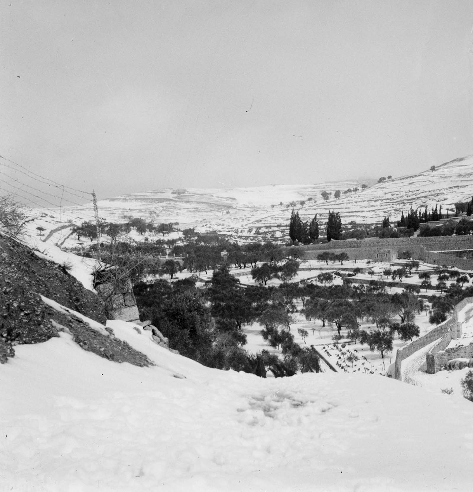 Jerusalem in snow, 1921
