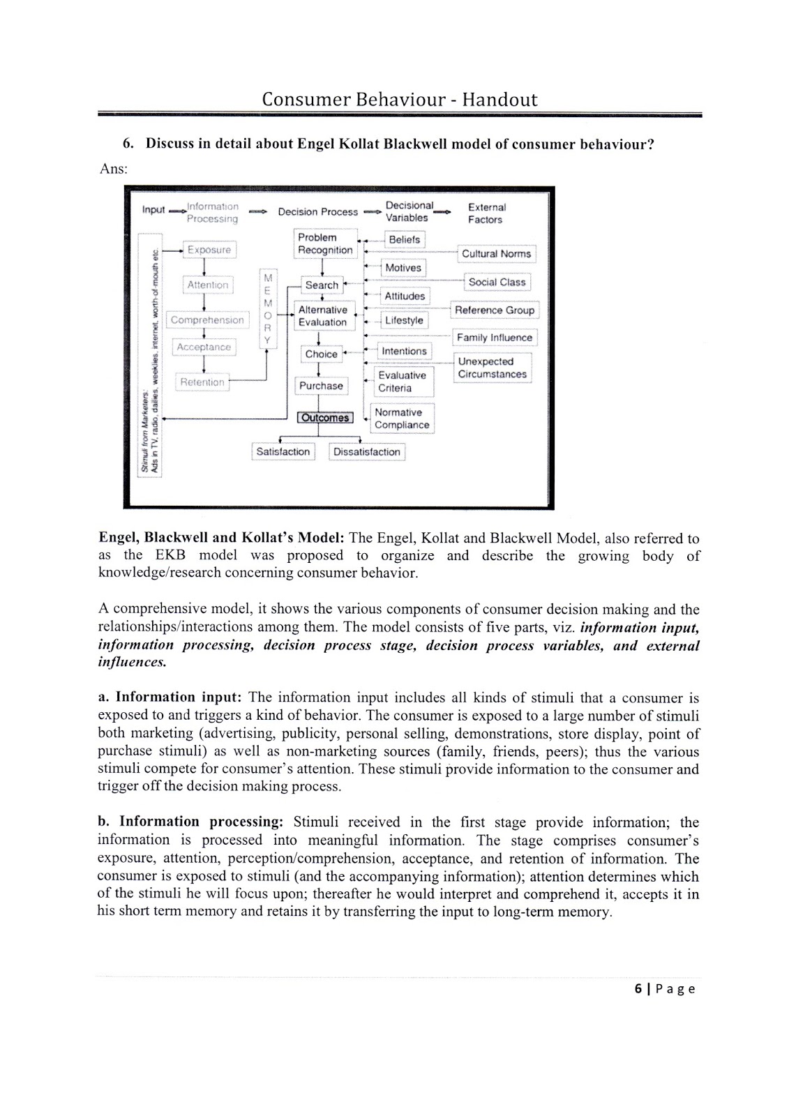 AR VTU MBA E-NOTES: MBA VTU Consumer behavior Notes/ Handouts