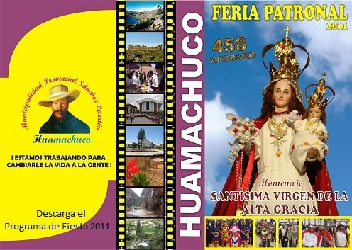Programa oficial de la fiesta patronal de Huamachuco 2011