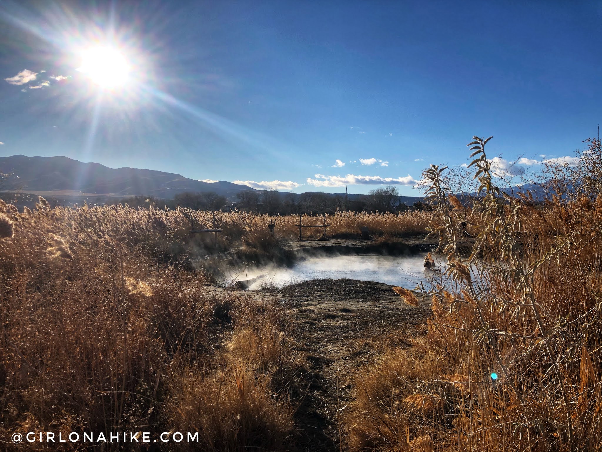 Visiting Saratoga Hot Springs Girl on a Hike