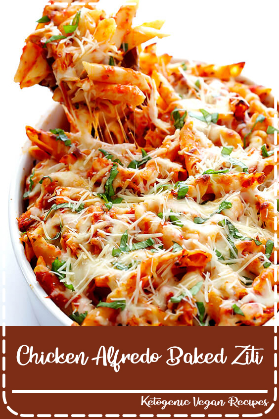 " Chicken Alfredo Baked Ziti" The Healthy Chef
