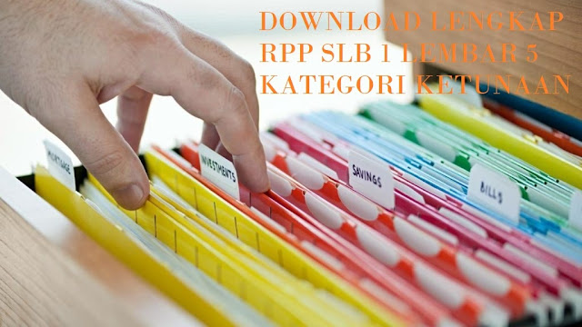 Download Lengkap RPP SLB 1 Lembar 5 Kategori Ketunaan