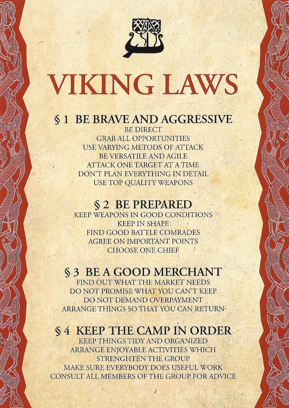 My Favorite Postcards Viking Laws