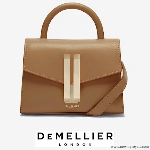 Kate Middleton carries Demellier London Nano Montreal Leather Satchel