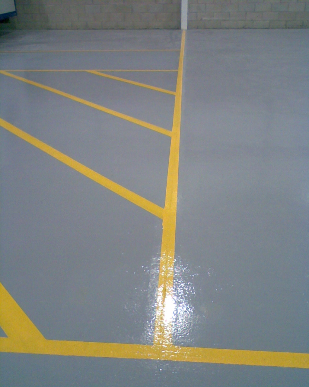 Floor Painters Ltd epoxy coating with epoxy line marking