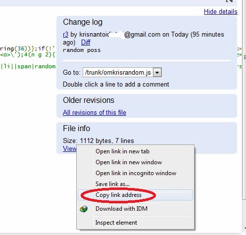 OM Kris blog : Cara Upload dan Simpan Java Script JS di Google Code Terbaru
