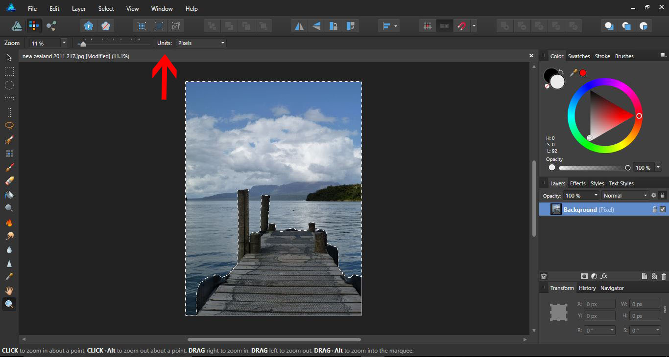 Smart selection brush in Affinity Designer Design Bundles