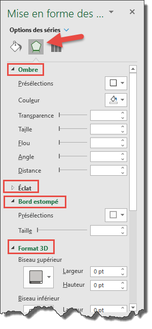 Options Effets du graphique