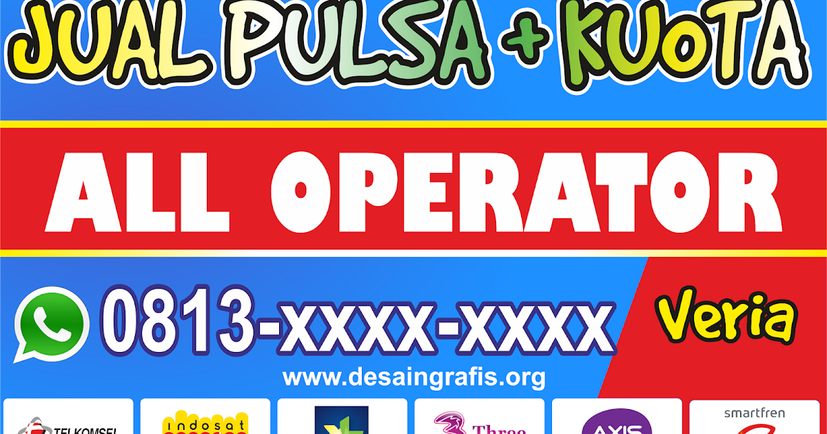 Banner Jual Pulsa dan Voucher cdr Kumpulan Desain Grafis