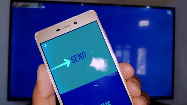 click on send in your phone send files to tv app in android