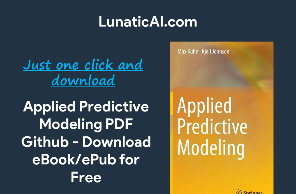 Applied Predictive Modeling PDF Github