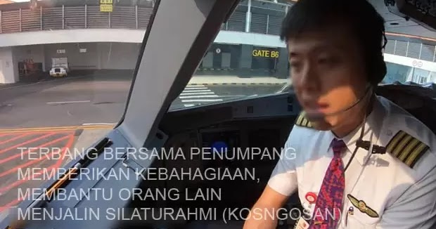 Kata Kata Bijak Pilot dan Pramugari yang Memotivasi untuk Caption - KOSNGOSAN