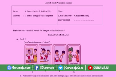Soal Uh Ph Kelas 5 Tema 9 Kurikulum 2013 Revisi Tahun 2020 Guru Maju