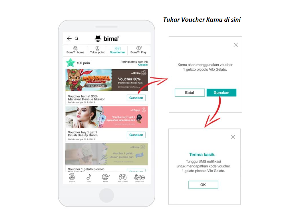 Cara Menukar Poin Bonstri 3 Dengan Pulsa Amp Paket Data
