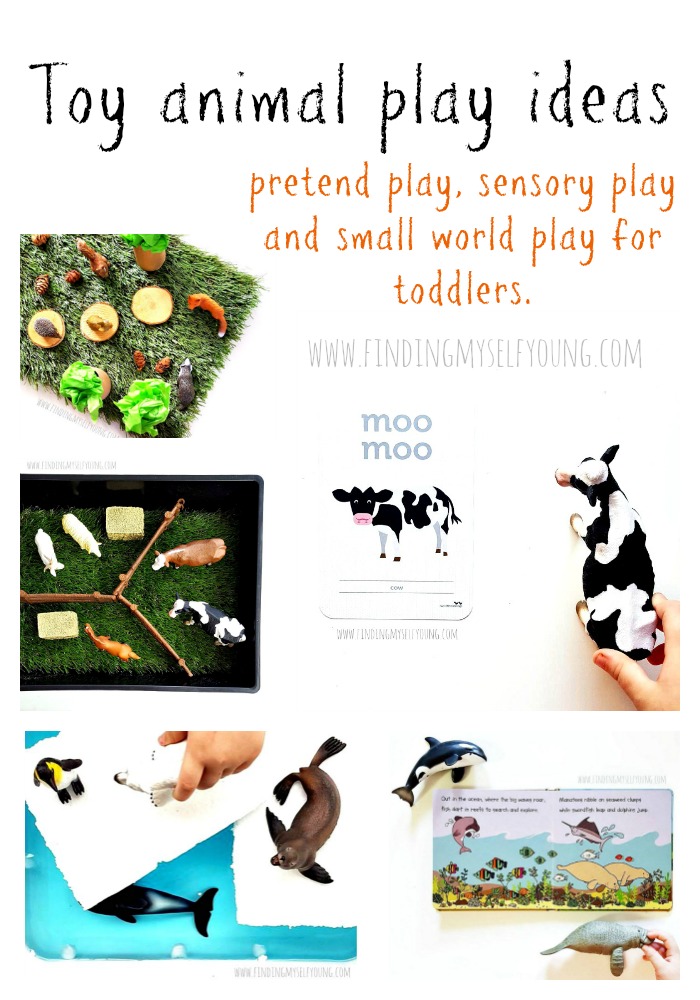 What are the benefits of animal figurines in toddler play?