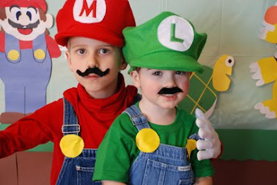 Mario Luigi party costumes birthday