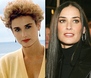 Demi Moore Plastic Surgery Before and After Breast Implants and