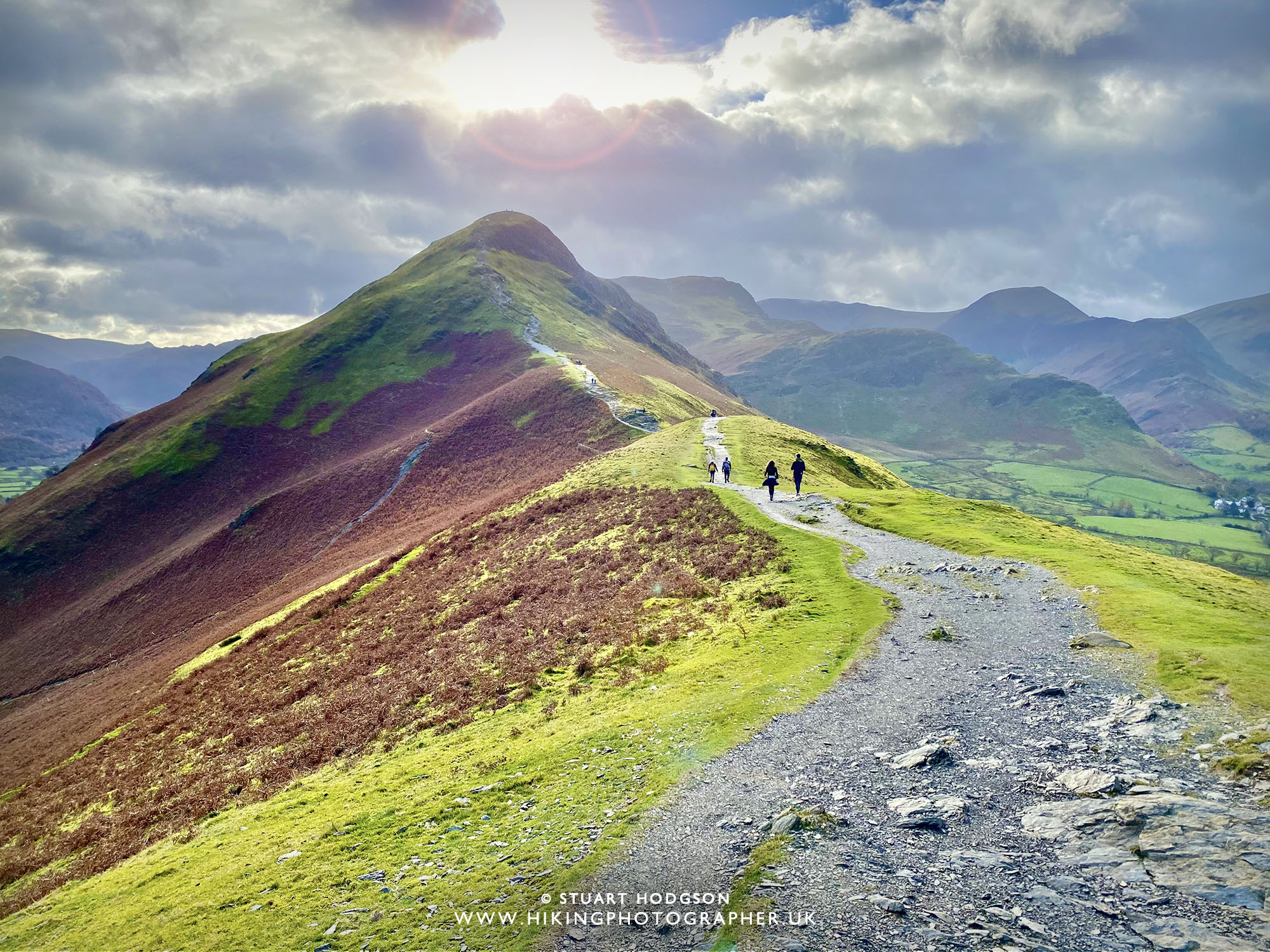 Catbells walk view cat bells keswick Lake District best route map how high summit