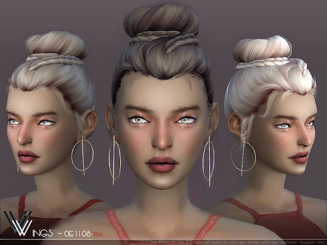 Женские прически с заколотыми волосами для The Sims 4 со ссылками на скачивание